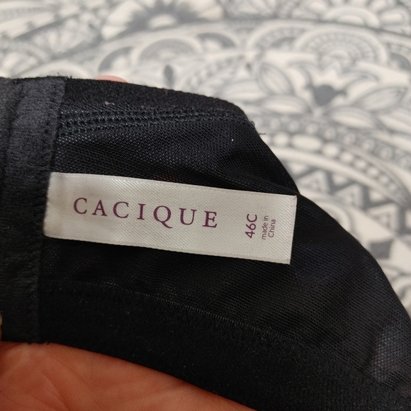 CACIQUE Floral Lace Bra Size 46c - Picture 6 of 8